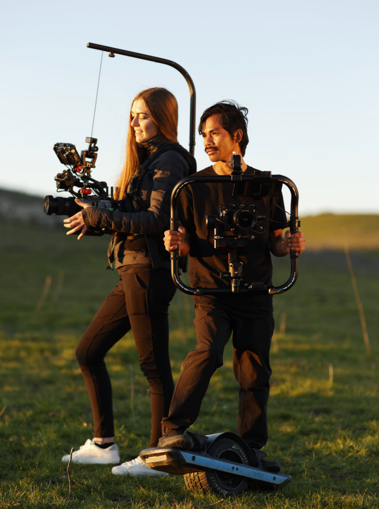 Behind the scenes — golden hour with the crew