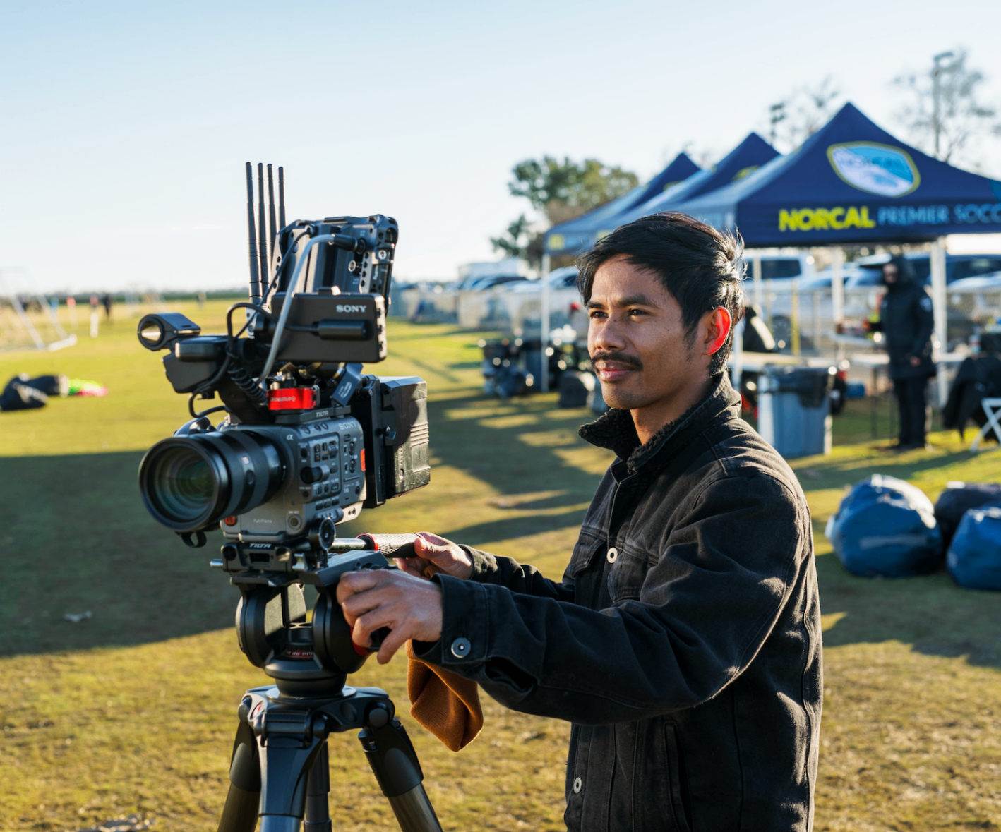Behind the scenes — filming NorCal Premier Soccer on the field